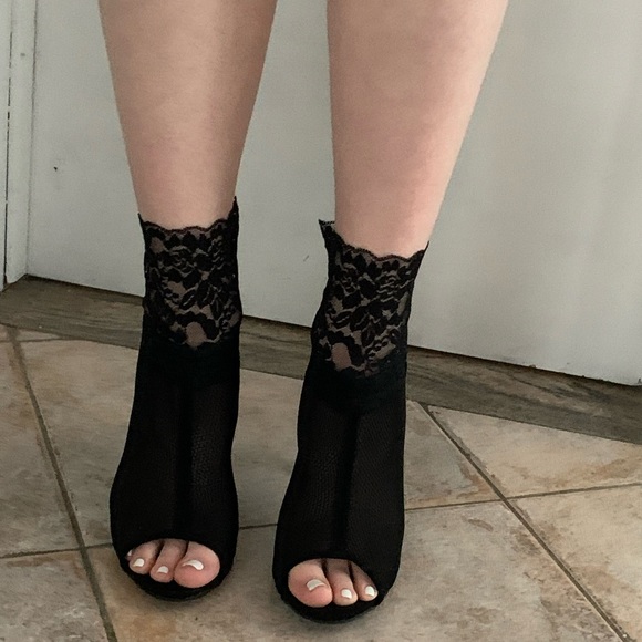 Anne Michelle ankle stiletto open toe boots/shoes size 8 - Picture 3 of 13